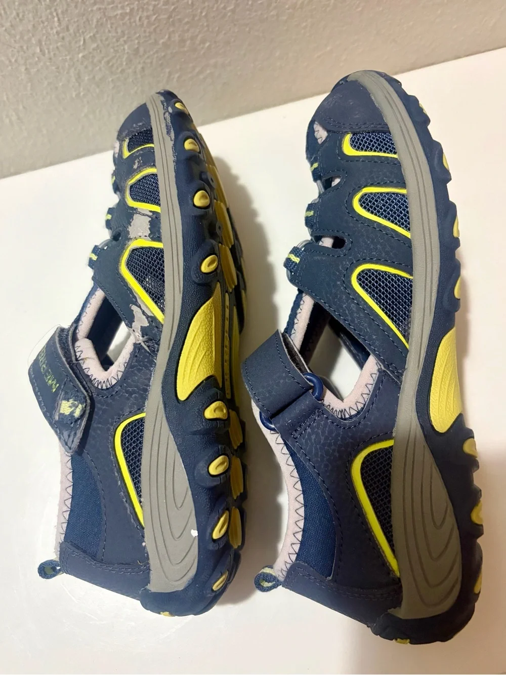 Merrell Kids Navy with Yellow-Accent Closed-Toe Water Shoes